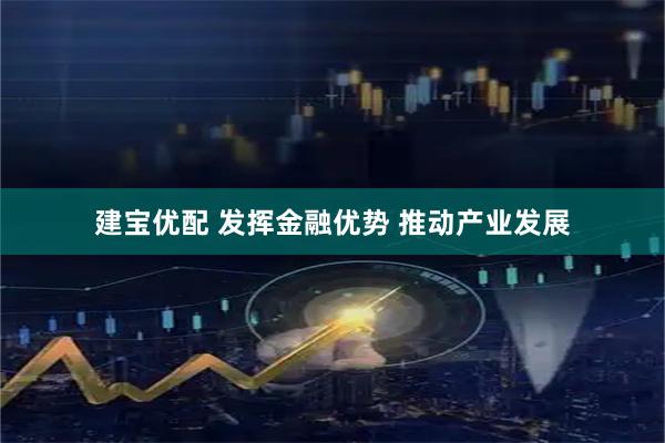 建宝优配 发挥金融优势 推动产业发展